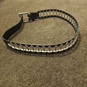 Black Studded Arrow Accent Women's Vintage Belt